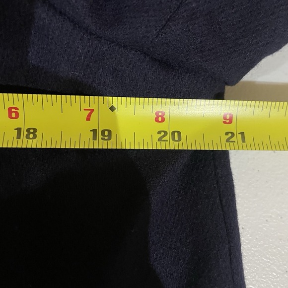 Sag Harbor Navy 100% Wool Blazer Women's Size 14 Classic Career Jacket - Picture 10 of 13